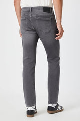 Mavi Smoke Brushed Charcoal Slim Leg Athletic Jeans