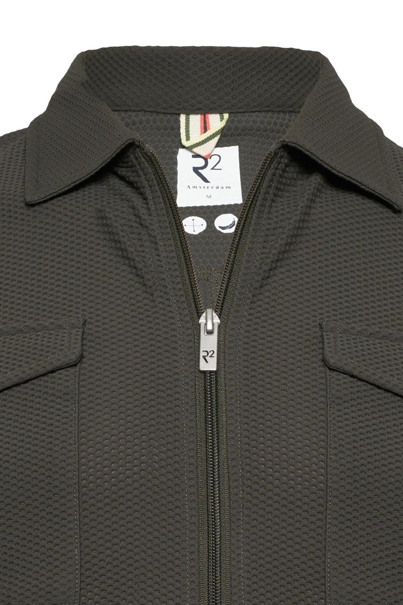 Direct From Brand,R2 Amsterdam, R2 Amsterdam Dark Green Travel Overshirt, Green, Extra Extra Large-46-TagXXL