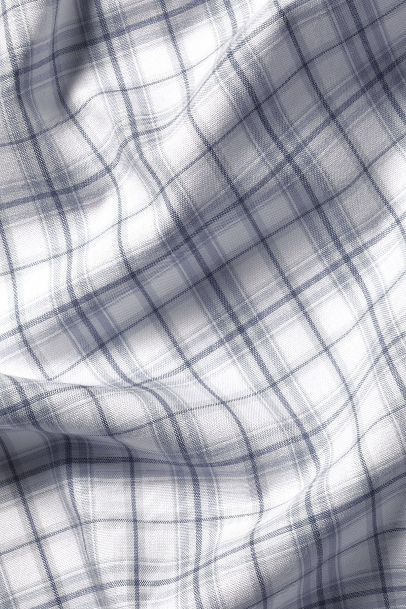 Wholesale,Charles Tyrwhitt, Charles Tyrwhitt Silver Grey Poplin Check Stretch Shirt, Grey, Small-40-TagSMedium-42-TagMLarge-45-TagLExtra Large-49-TagXL