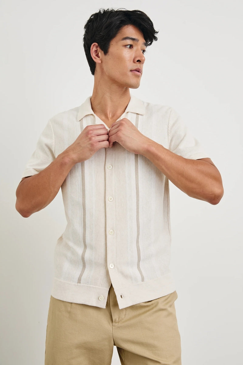 Wholesale,Rails, Rails Latte Multi Striped Yarn-dyed Shirt, Cream, Medium-43-TagMLarge-46-TagLExtra Large-49-TagXLSmall-40-TagS