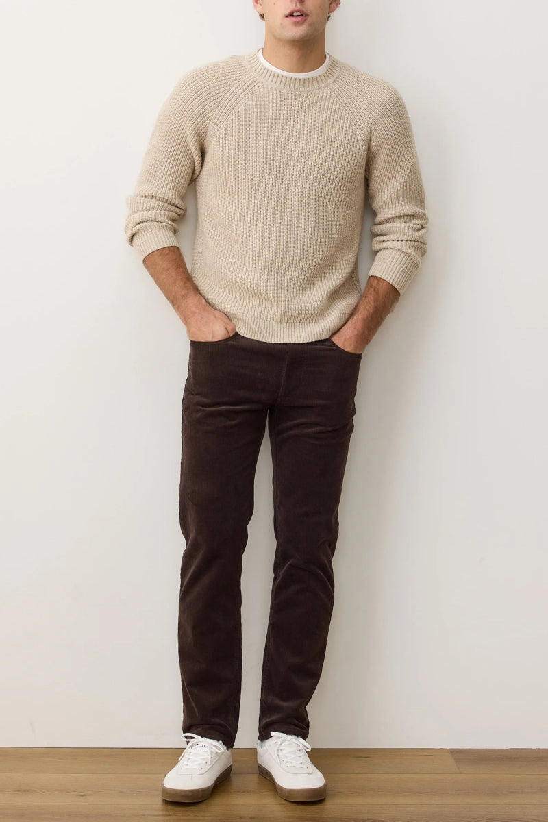 Wholesale,Marine Layer, Marine Layer Oatmeal Textured Merino Wool Blend Sweater, Tan, Large-46-TagL