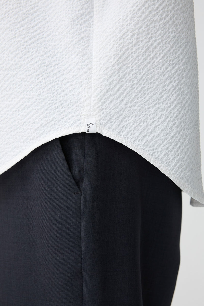 Direct From Brand,FYNE, FYNE White Bubble Cloth Textured Shirt, White, Medium-46-TagM