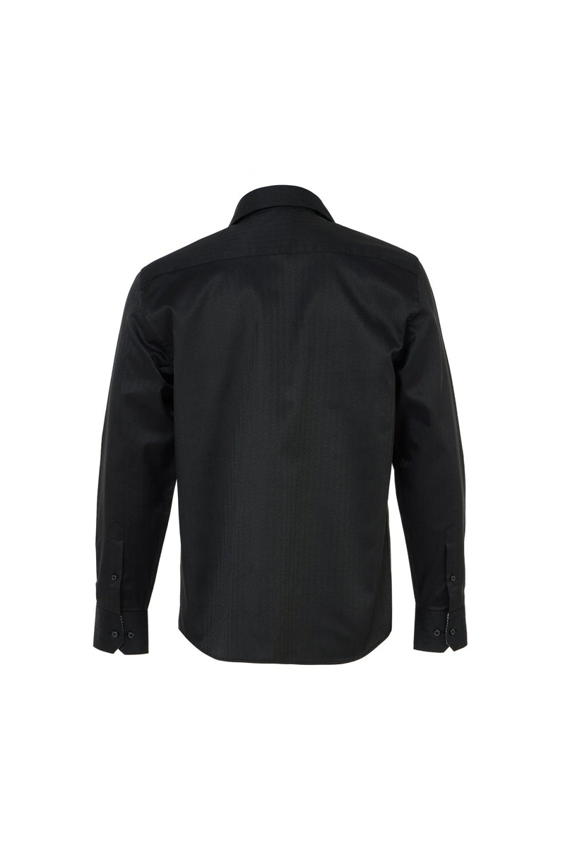 Wholesale,Luchiano Visconti, Luchiano Visconti Black Herringbone Shirt, Black, Extra Extra Large-54-TagXXL