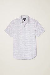 Bonobos White Conversational Print Performance Short Sleeve Shirt