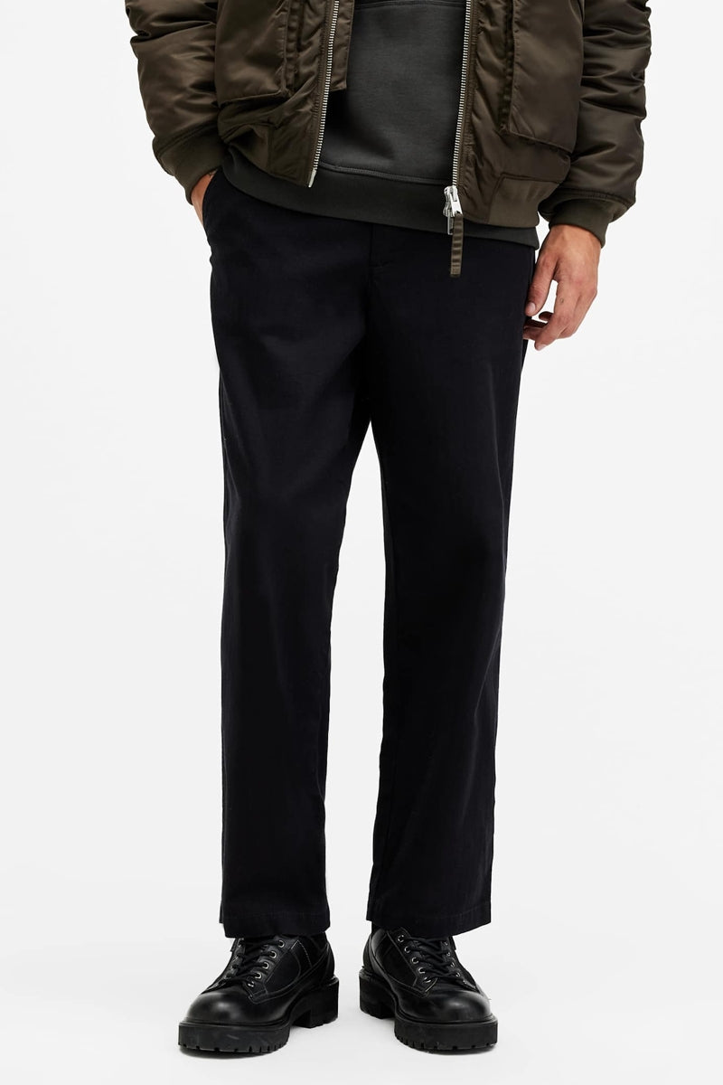 Wholesale,AllSaints, AllSaints Black Twill Wide Leg Pants, Black, 38W-30L-Tag38