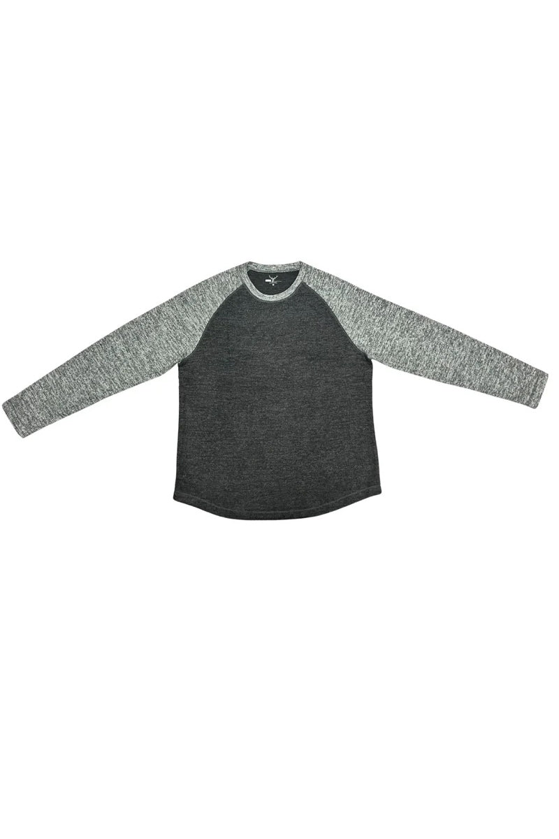 Wholesale,Nicoby Age of Wisdom, Nicoby Age of Wisdom Charcoal Fuzzy Raglan Tee, Grey, Extra Large-47-TagXL