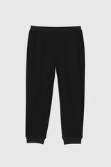 FYNE Black Knit Waffle Weave Joggers