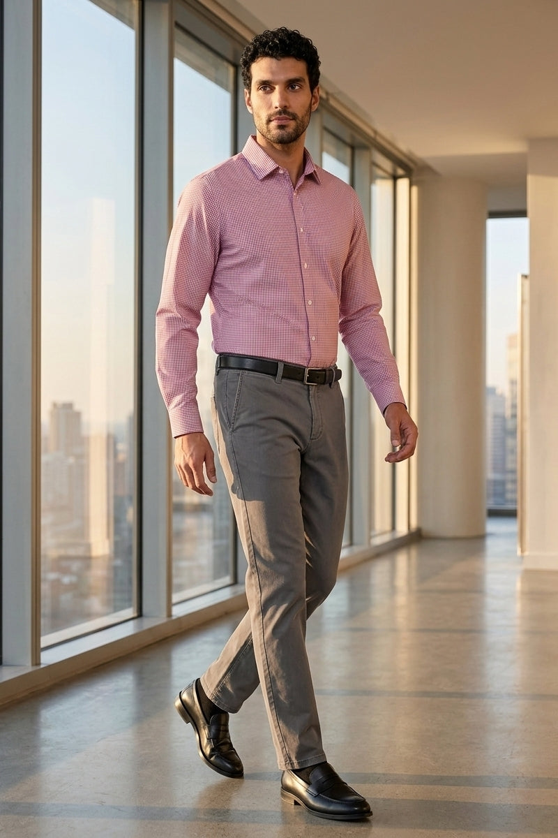 Wholesale,Mizzen + Main, Mizzen + Main Mulberry Gingham Trim Dress Shirt, Purple, Small-41-TagSMedium-43-TagMLarge-46-TagLExtra Large-49-TagXLExtra Extra Large-52-TagXXL