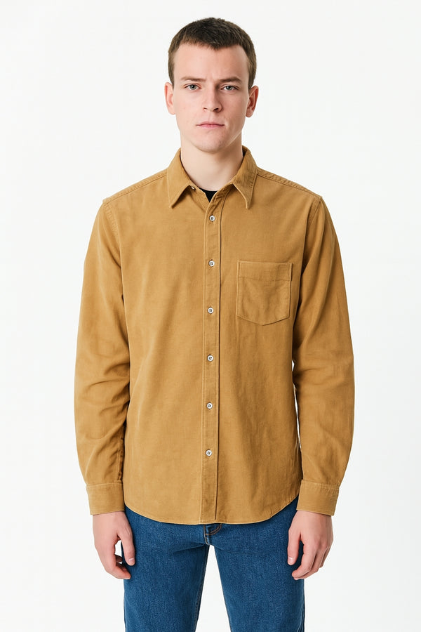 American Heritage Taupe Corduroy Overshirt