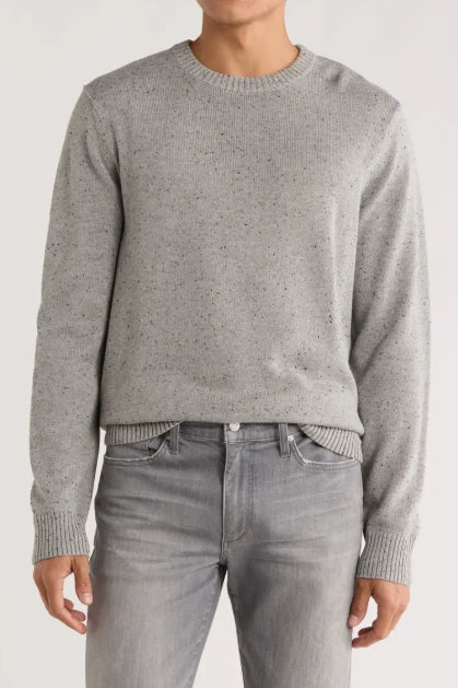 Wholesale,James Campbell, James Campbell Light Grey Speckled Cotton Knit Sweater, Grey, Extra Large-45-TagXL