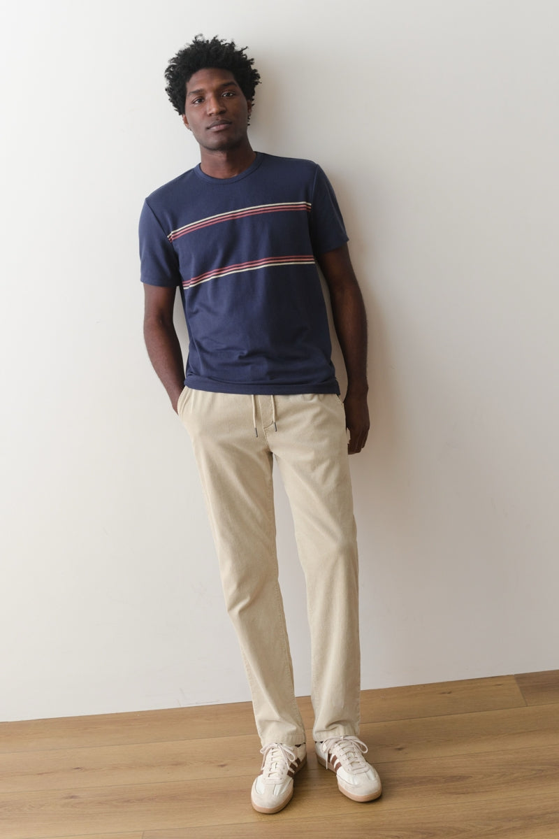 Wholesale,Marine Layer, Marine Layer Navy Jacquard Sunset Stripe Tee, Blue, Extra Extra Large-52-TagXXL