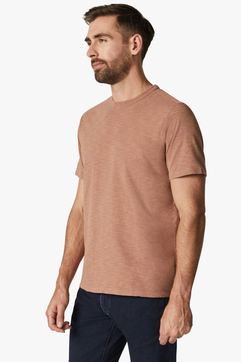 Wholesale,34 Heritage, 34 Heritage Brown Crewneck Slub T-Shirt, Brown, Medium-42-TagM