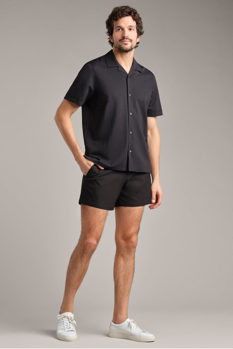 Wholesale,Rhone, Rhone Black Seersucker Knit Camp Collar Shirt, Black, Large-48-TagLExtra Large-51-TagXLMedium-45-TagMExtra Extra Large-53-TagXXL