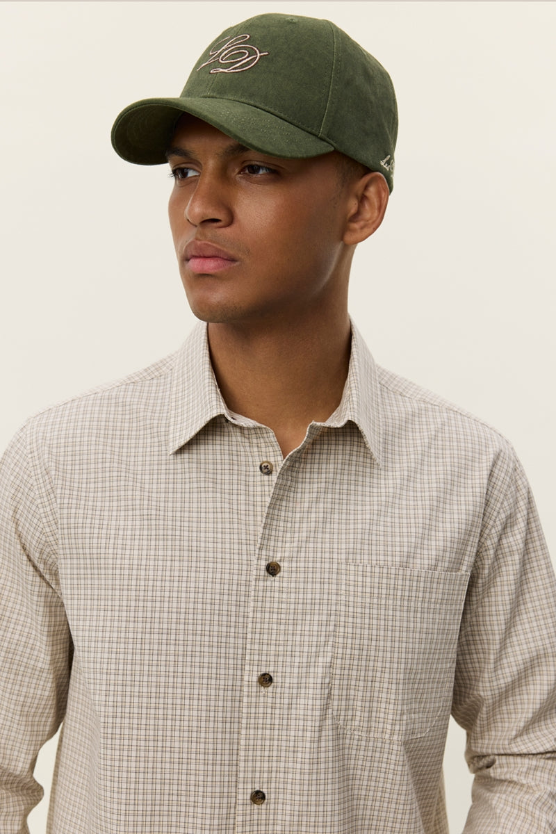 Wholesale,Les Deux, Les Deux Ivory Poplin Check Shirt, Cream, Large-46-TagL