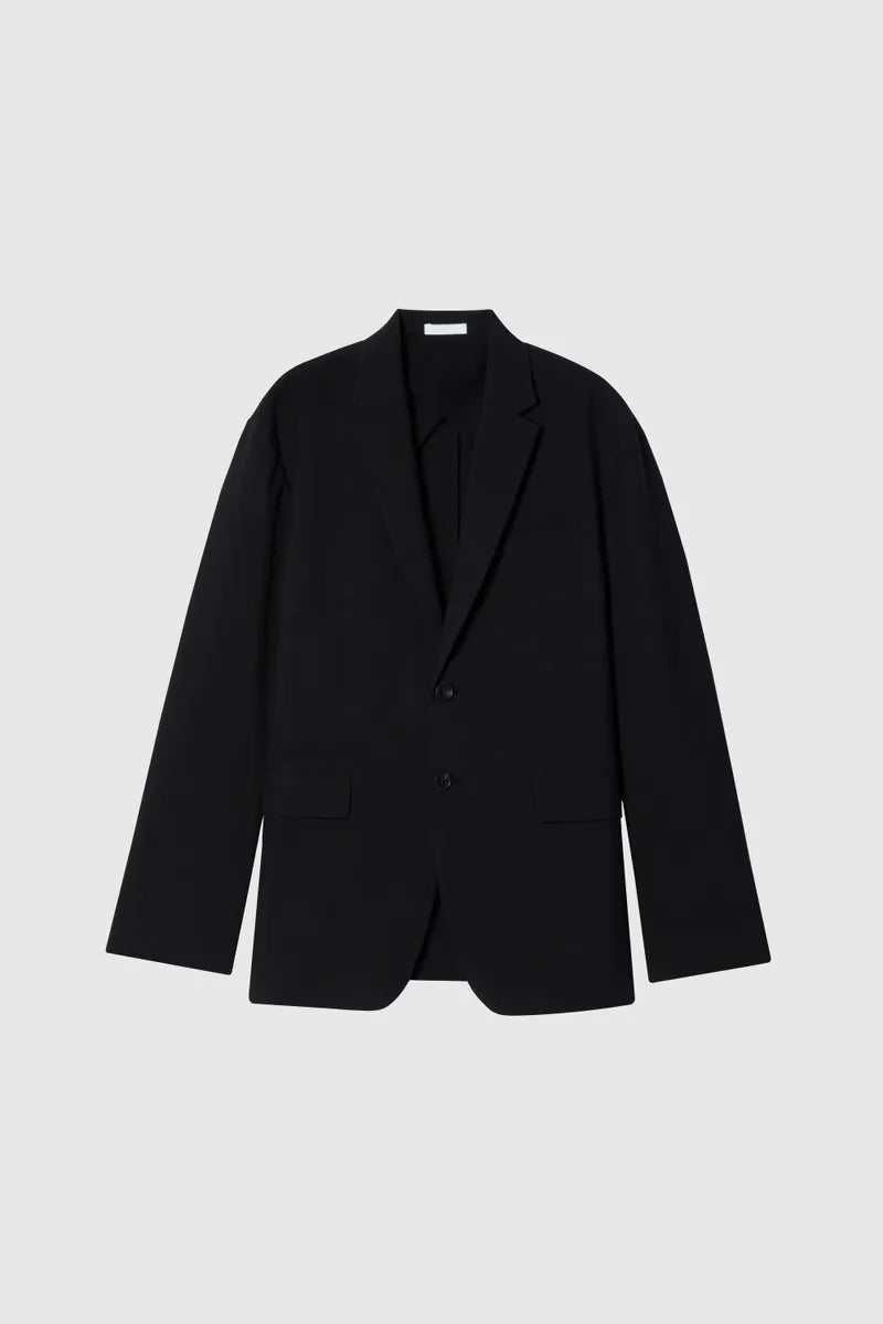 Direct From Brand,FYNE, FYNE Black Linen Feel Half-Lined Blazer, Black, Medium-44-TagMLarge-46-TagL