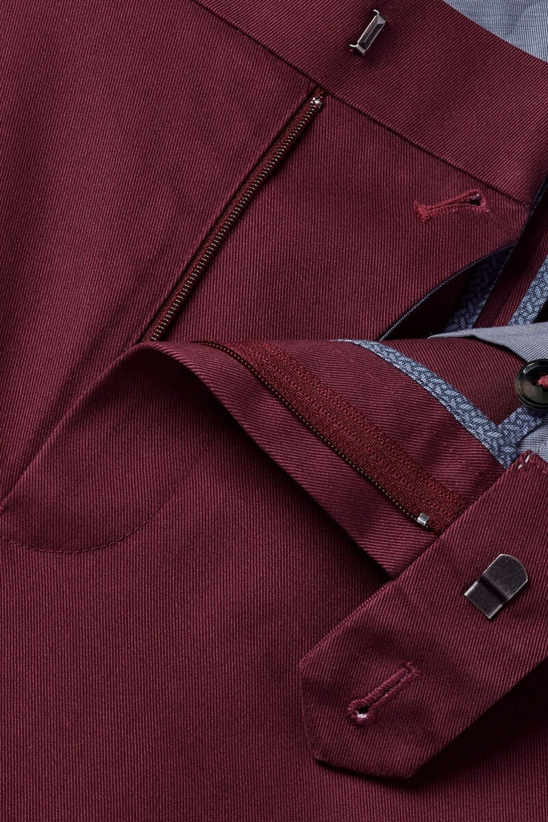 Wholesale,Charles Tyrwhitt, Charles Tyrwhitt Dark Red Slim Fit Chino Pant, Red, 34W-32L-Tag34