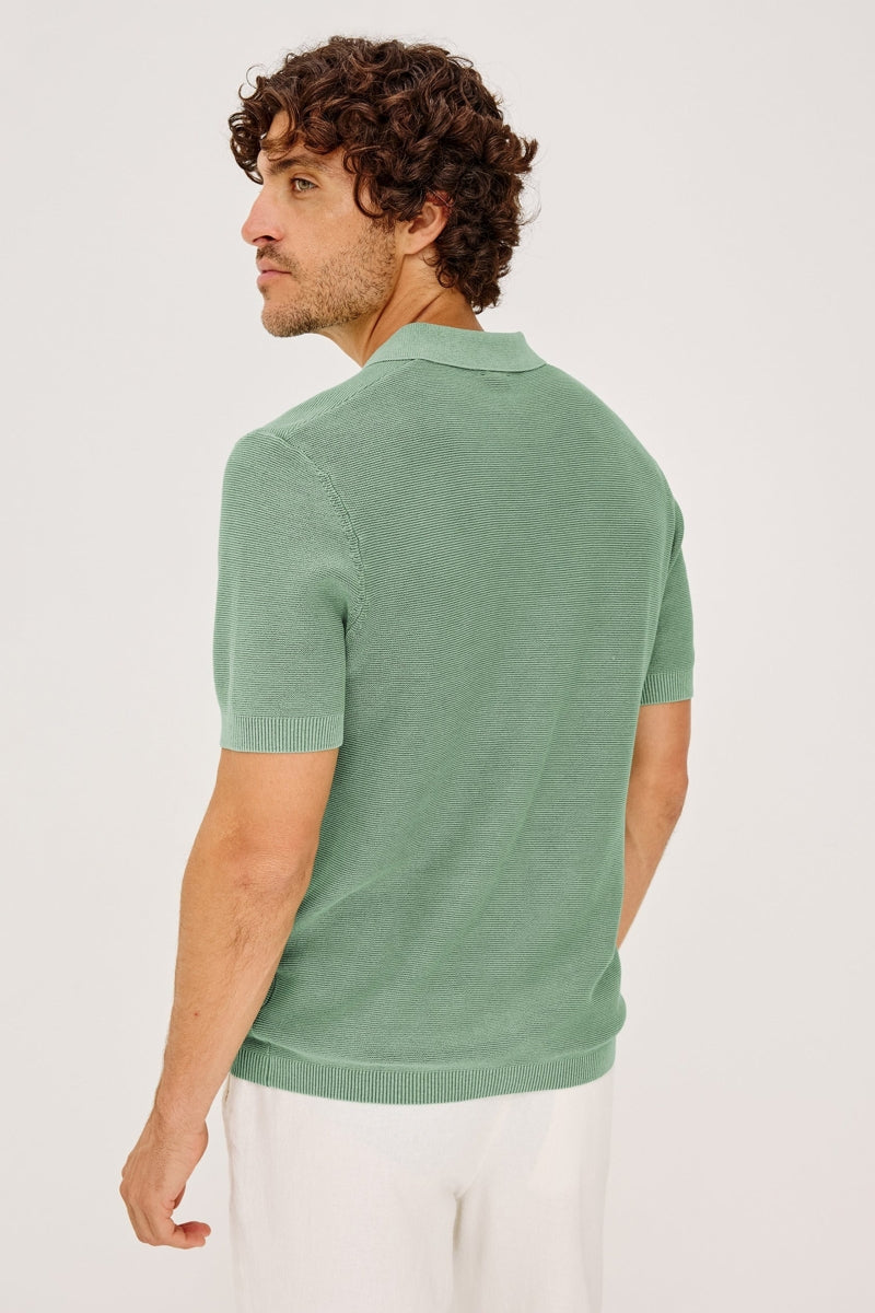Wholesale,Rails, Rails Green Ribbed Knit Textured Polo, Green, Medium-42-TagMLarge-45-TagLExtra Large-48-TagXL