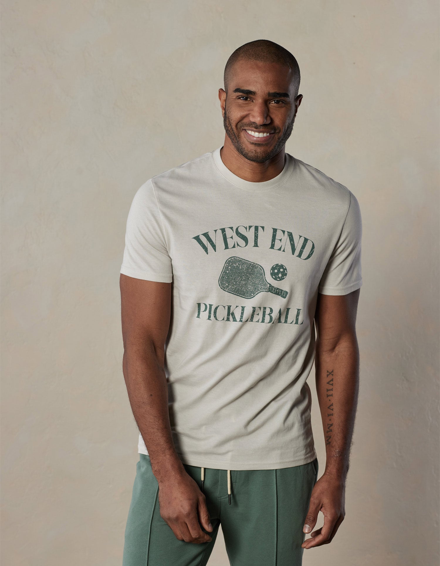 Wholesale,The Normal Brand, The Normal Brand Sand West End Pickleball Tee, Tan, Large-43-TagLExtra Large-46-TagXLExtra Extra Large-50-TagXXL