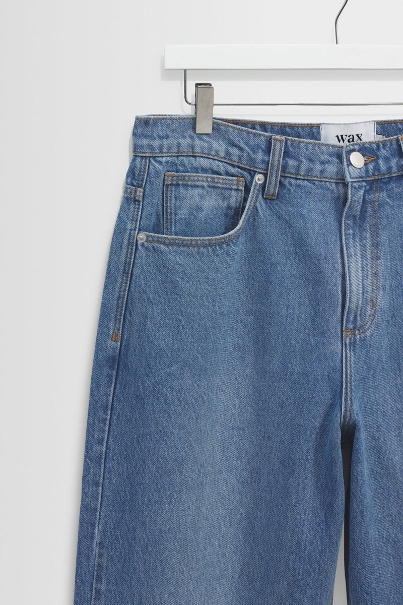 Wholesale,Wax London, Wax London Vintage Antique Blue Loose Fit Jeans, Blue, 32W-30L-Tag32