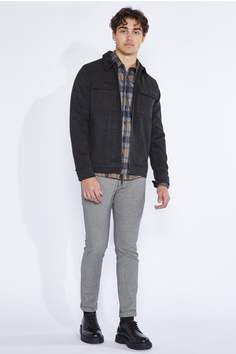 Wholesale,Civil Society, Civil Society Heather Black Trucker Jacket, Black, Medium-44-TagM