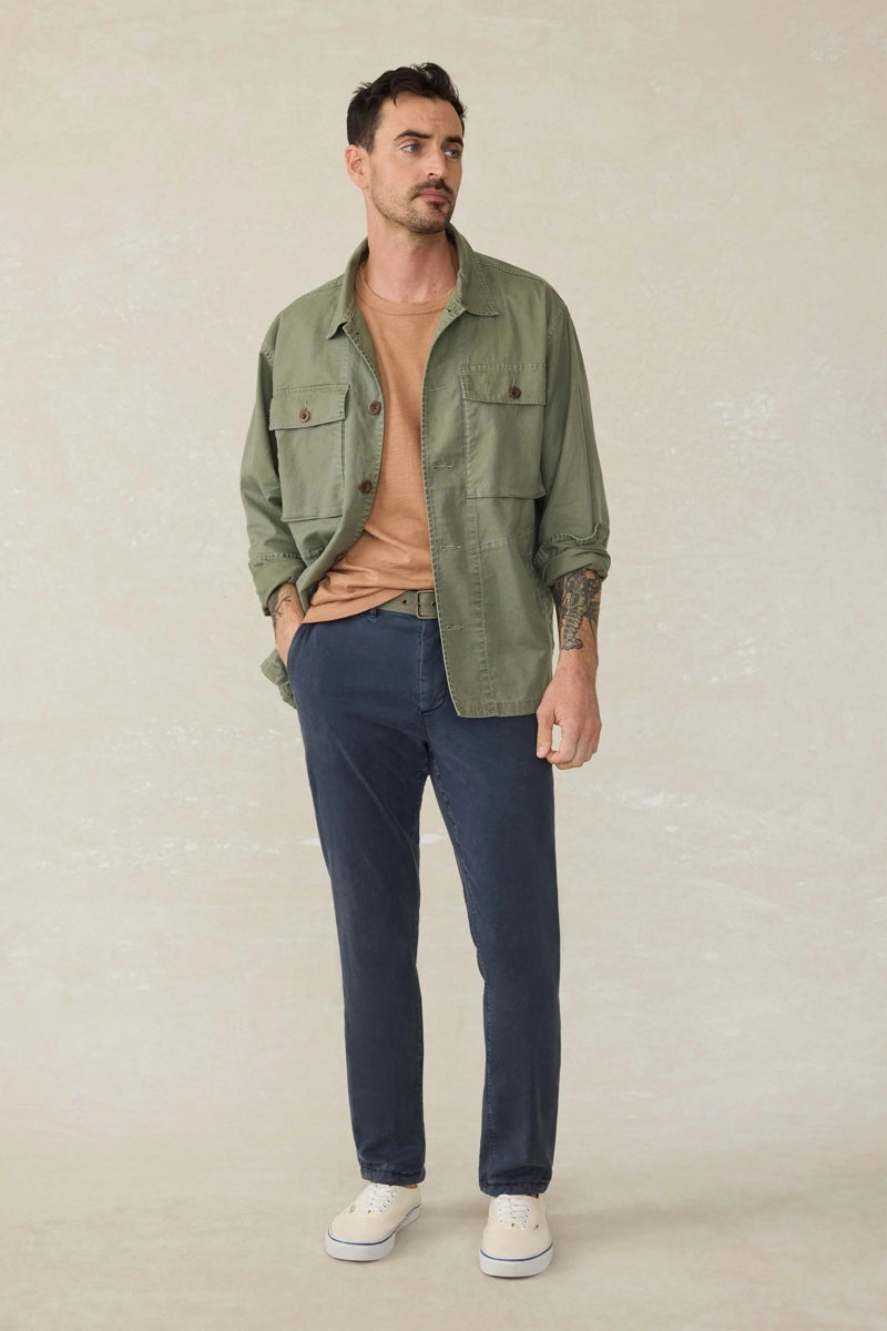 Wholesale,Faherty, Faherty Forest Green Stretch Overshirt, Green, Large-51-TagL