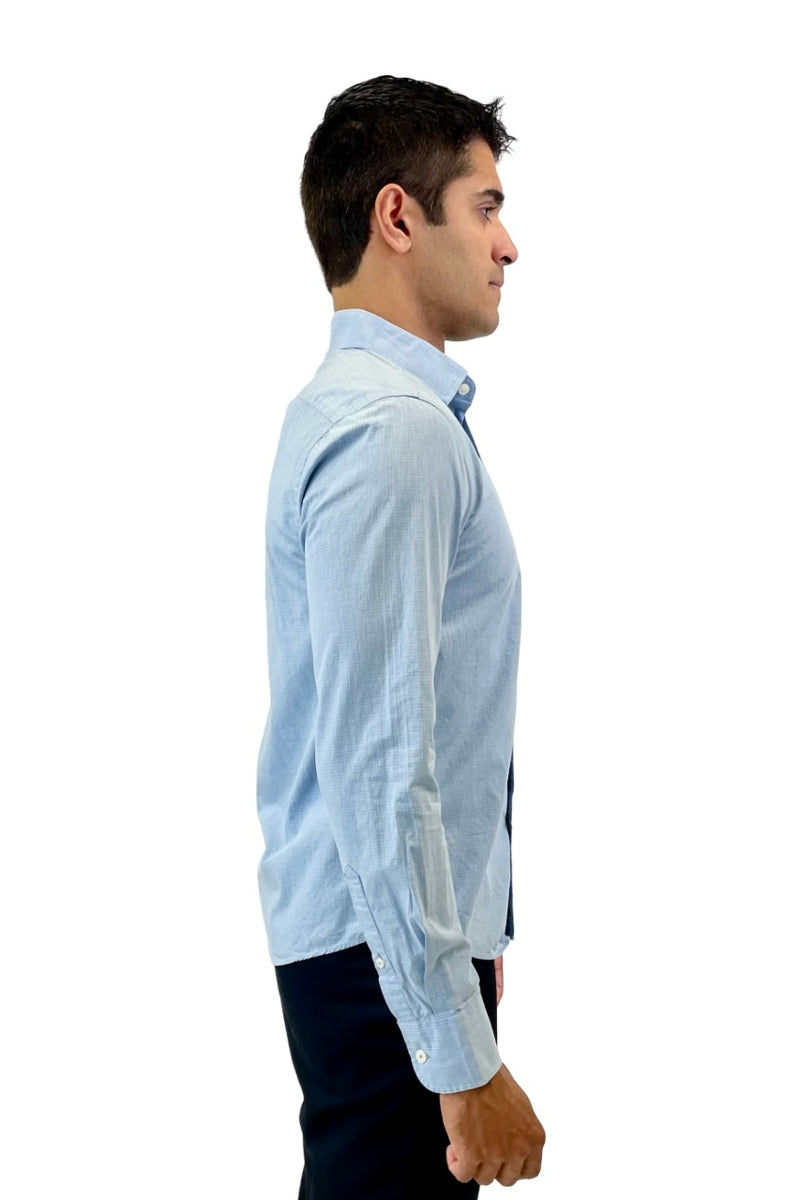 Other,UNTUCKit, UNTUCKit Blue Check Long Sleeve Dress Shirt, Blue, Small-40-TagS