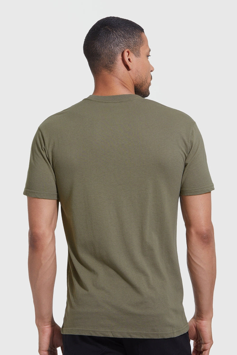 Faire,True Classic, True Classic Military Green Short Sleeve Tee, Green, Large-42-TagL