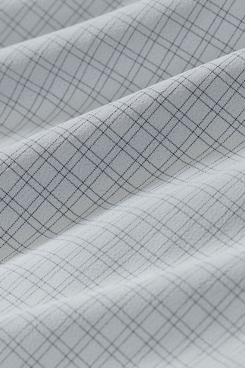 Wholesale,Mizzen + Main, Mizzen + Main Aluminum Grey Plaid Trim Dress Shirt, Grey, Large-46-TagL