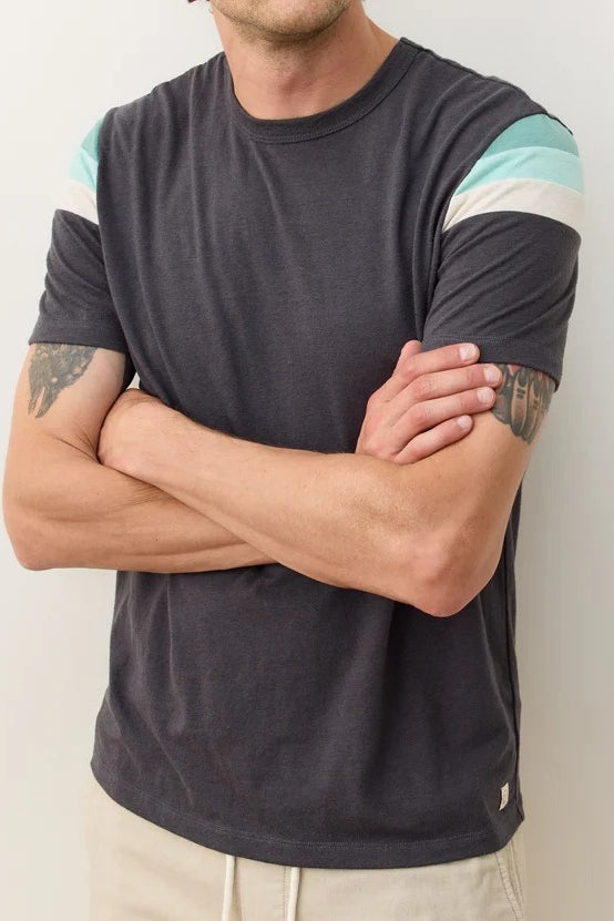 Wholesale,Marine Layer, Marine Layer Charcoal Recycled Vintage Slub Tee, Grey, Small-41-TagS