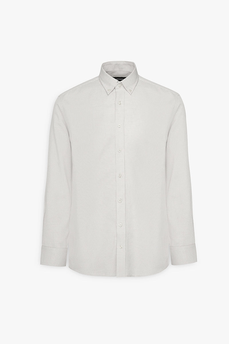 Wholesale,Altinyildiz Classics, Altinyildiz Classics Beige Textured Dobby Slim Fit Shirt, Tan, Large-44-TagLExtra Large-47-TagXLExtra Extra Large-50-TagXXL