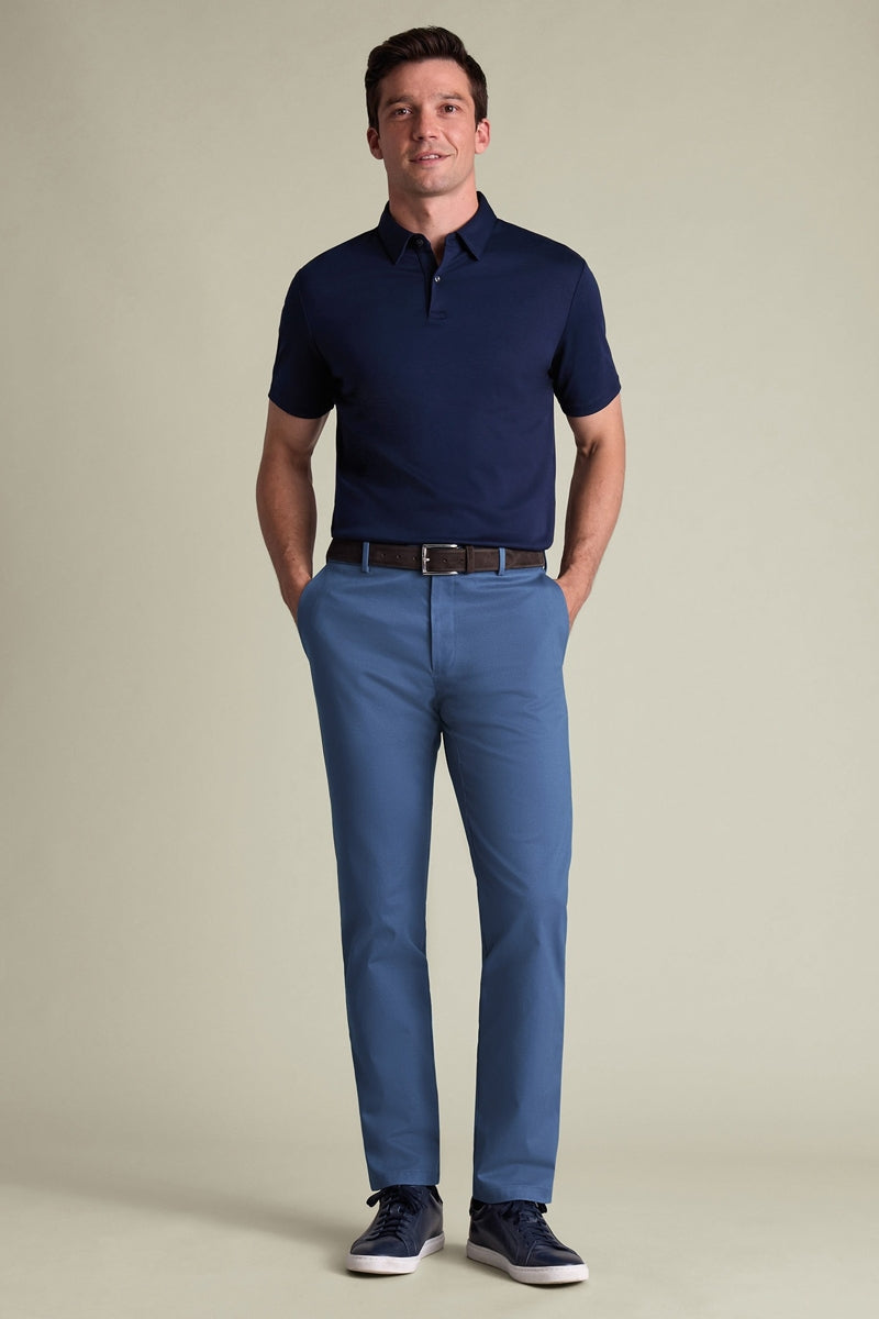 Wholesale,Charles Tyrwhitt, Charles Tyrwhitt Mid Blue Slim Fit Chino Pant, Blue, 36W-32L-Tag36