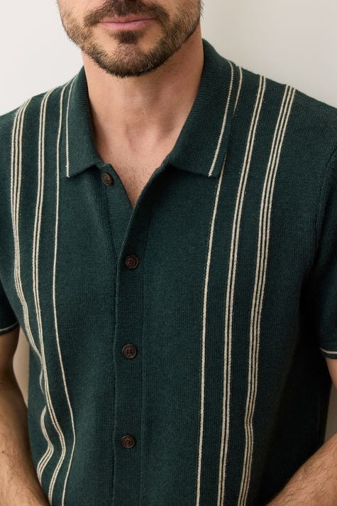 Wholesale,Marine Layer, Marine Layer Green Stripe Sweater Knit Textured Shirt, Green, Small-42-TagSMedium-44-TagMLarge-46-TagLExtra Large-49-TagXLExtra Extra Large-52-TagXXL