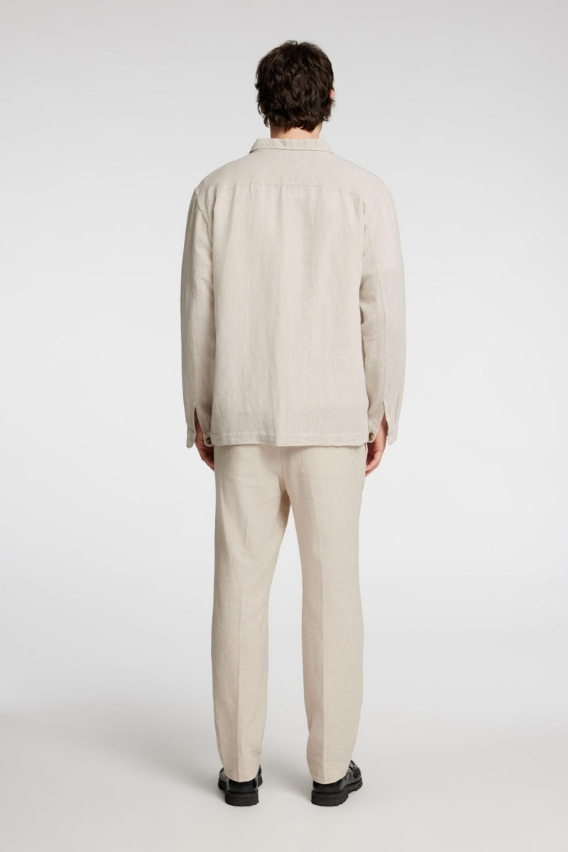 Wholesale,Selected Homme, Selected Homme Beige Cotton/Linen Blend Overshirt, Tan, Medium-46-TagM