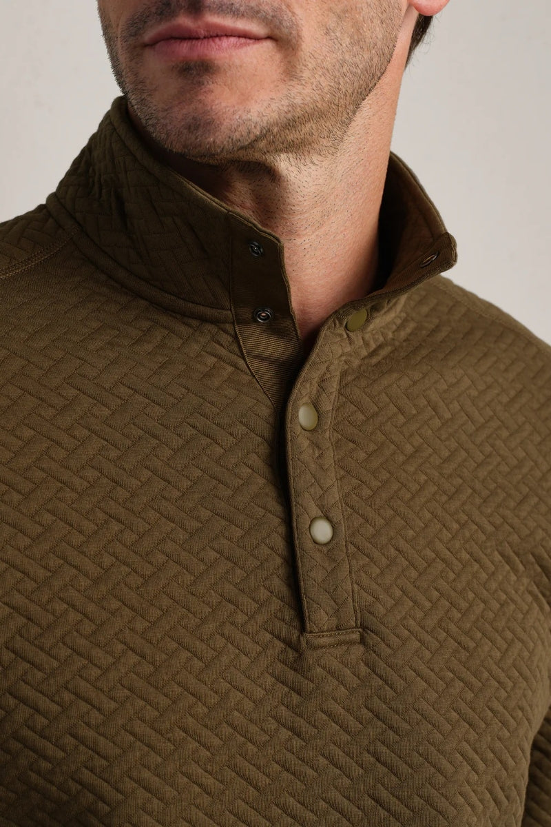 Wholesale,Rhone, Rhone Olive Quilted Cotton Pullover with Ventilation, Green, Large-47-TagL