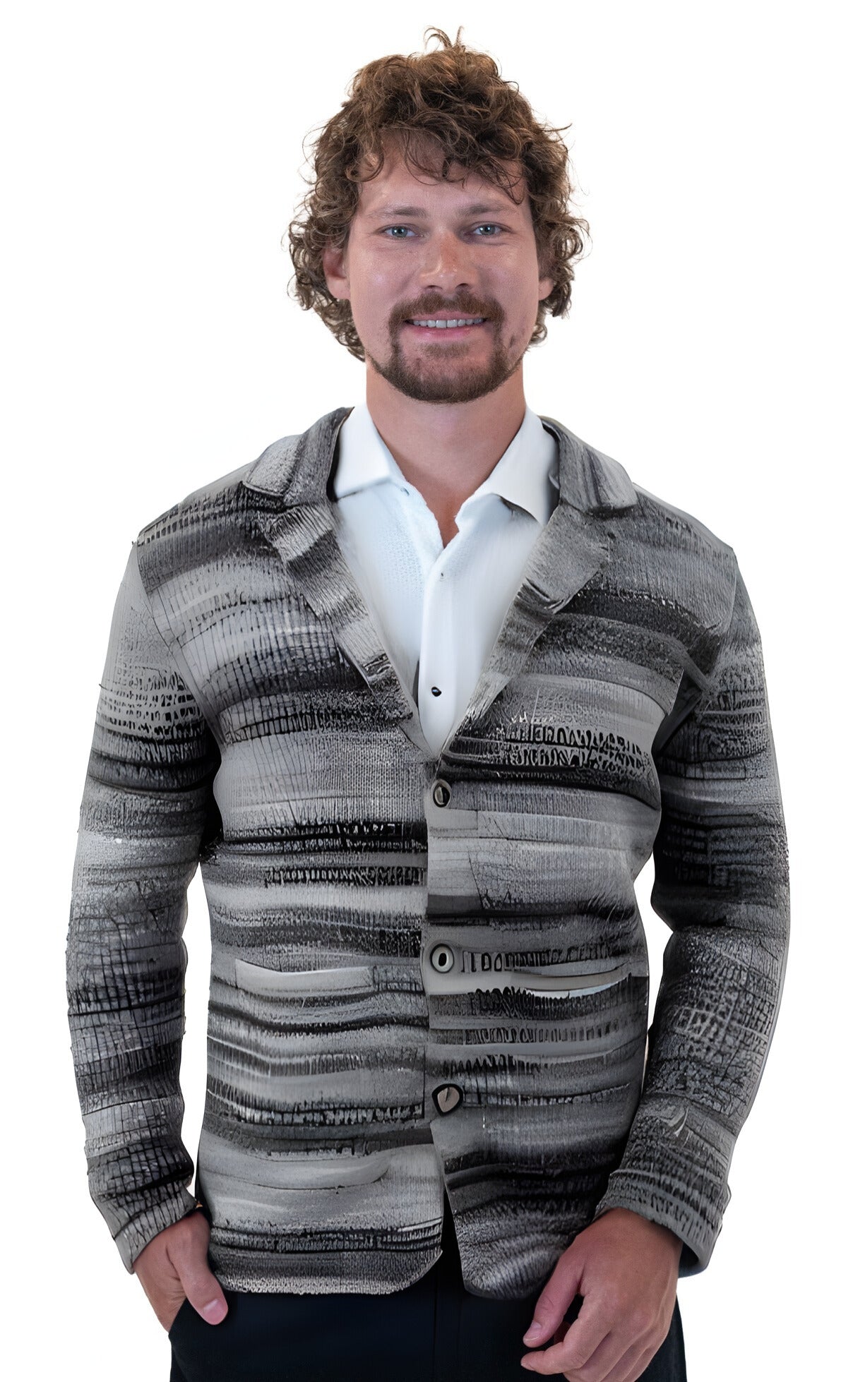 Wholesale,Mizumi, Mizumi Grey/Black Cardigan, Grey, Medium-44-TagMLarge-46-TagLExtra Large-48-TagXLExtra Extra Large-50-TagXXL