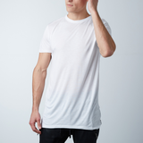 Reese De Luca White Elongated High Low Jersey T-Shirt