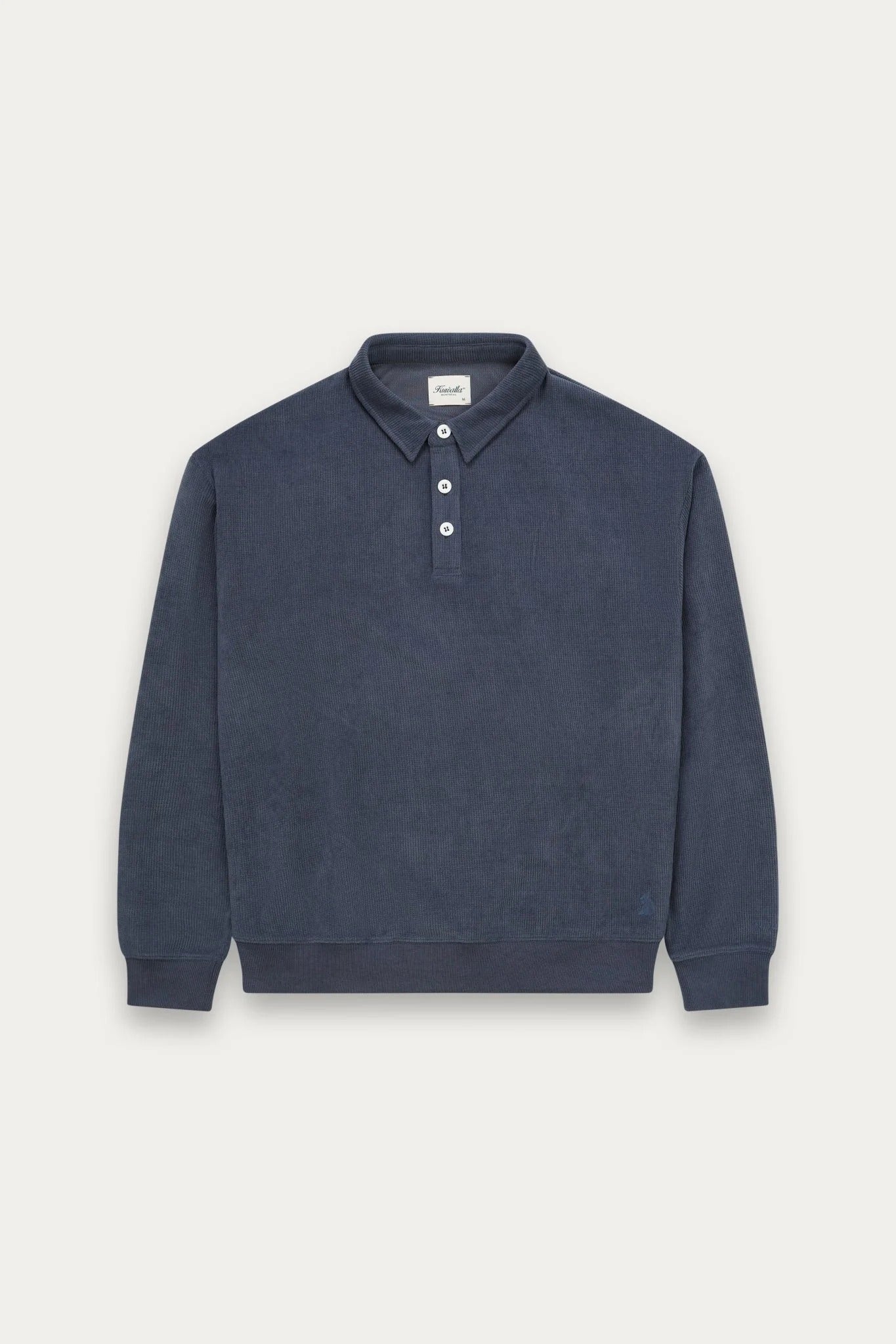 Wholesale,Kuwalla, Kuwalla Dark Blue Ribbed Textured Chenille Polo, Blue, Extra Large-50-TagXL