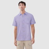 Surfside Supply Violet 2 Tone Cotton Slub 1 Pocket Short Sleeve Shirt