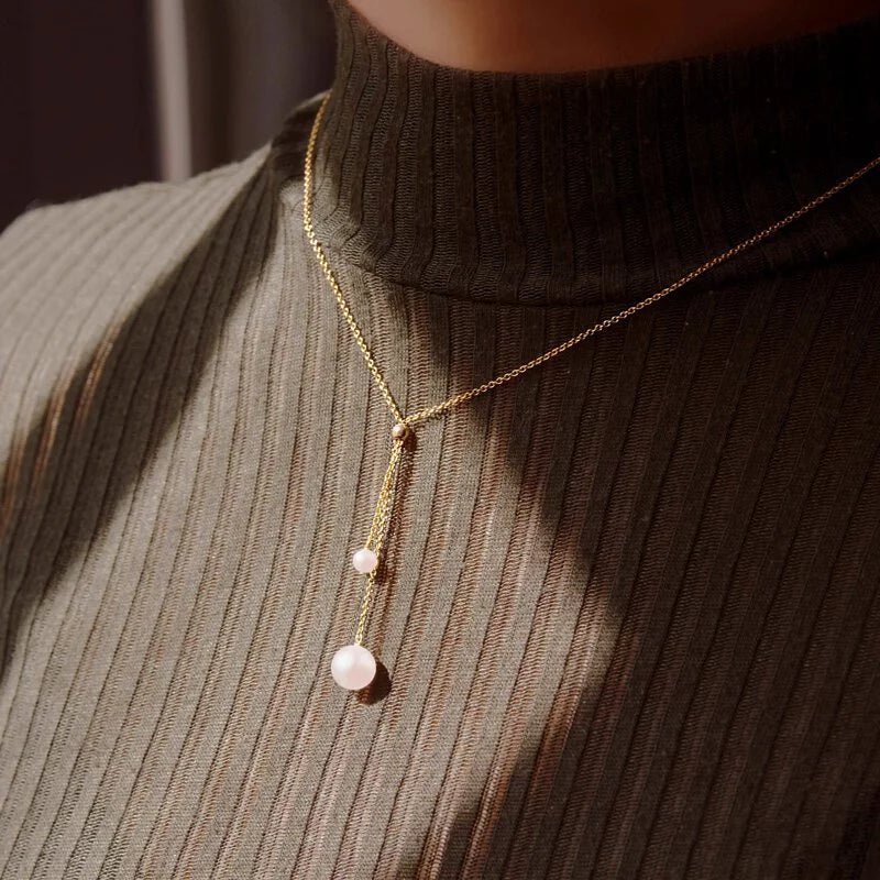 Olivia Yao, Olivia Yao Pearl Bell Necklace, , 