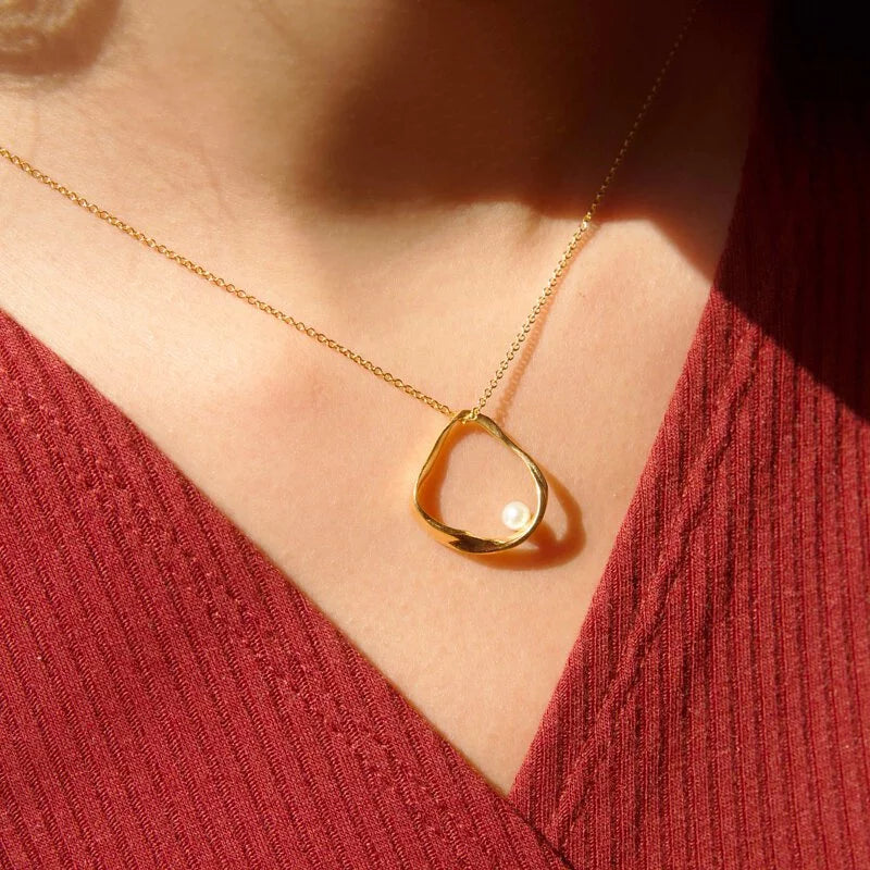 Olivia Yao, Olivia Yao Golden Ripple Necklace, , 