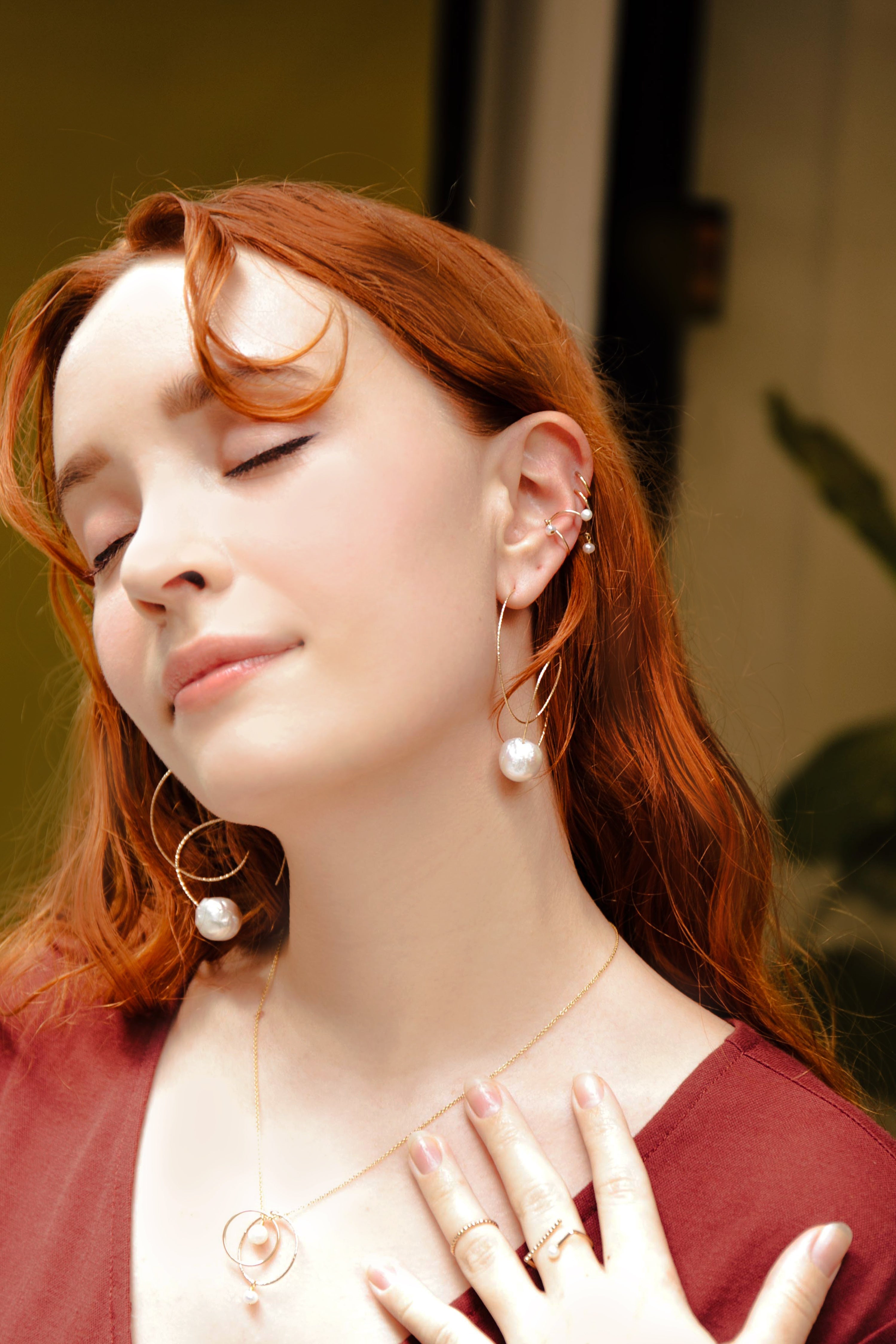 Olivia Yao, Olivia Yao Varuna Blanche Pearl Earring, , 