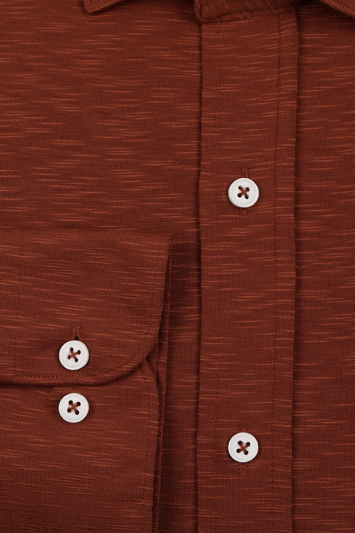 Wholesale,Jakamen, Jakamen Rust Knit Long Sleeve Button Up Shirt, Brown, Medium-42-TagM