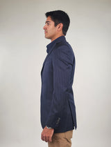 Suitsupply Navy Pinstripe 2 Button Double Vent Blazer