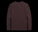 Mack Weldon Maroon Heather Silver Long Sleeve Henley