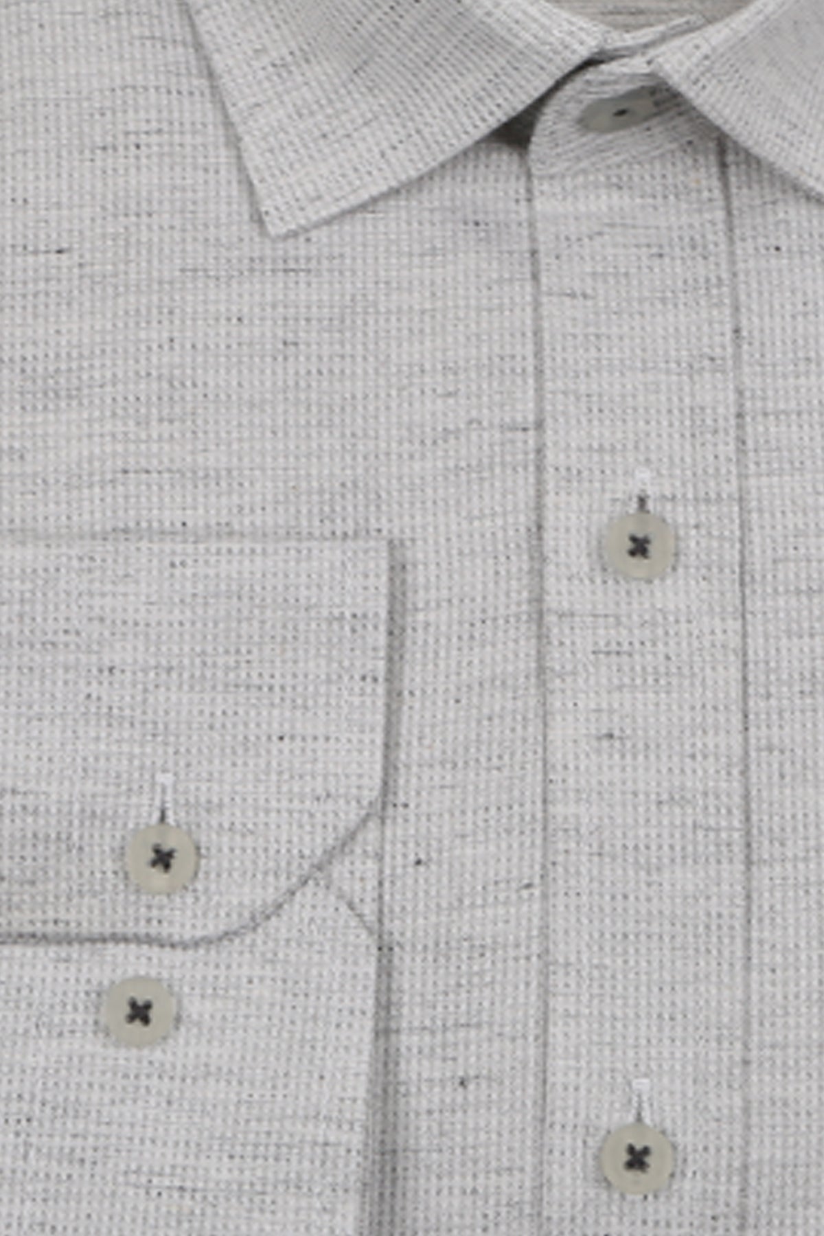 Wholesale,Jakamen, Jakamen Light Grey Textured Long Sleeve Button Up Shirt, Grey, Medium-42-TagM