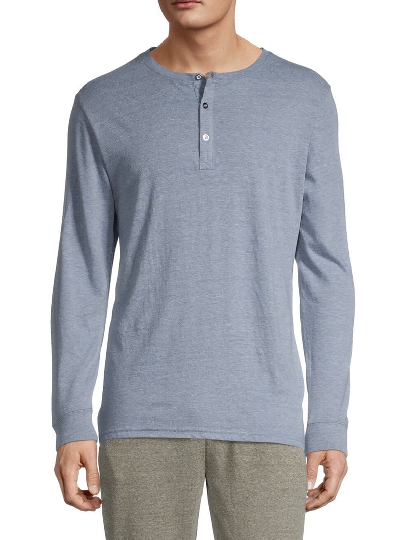Threads 4 Thought Light Blue Heathered Long Sleeve Henley