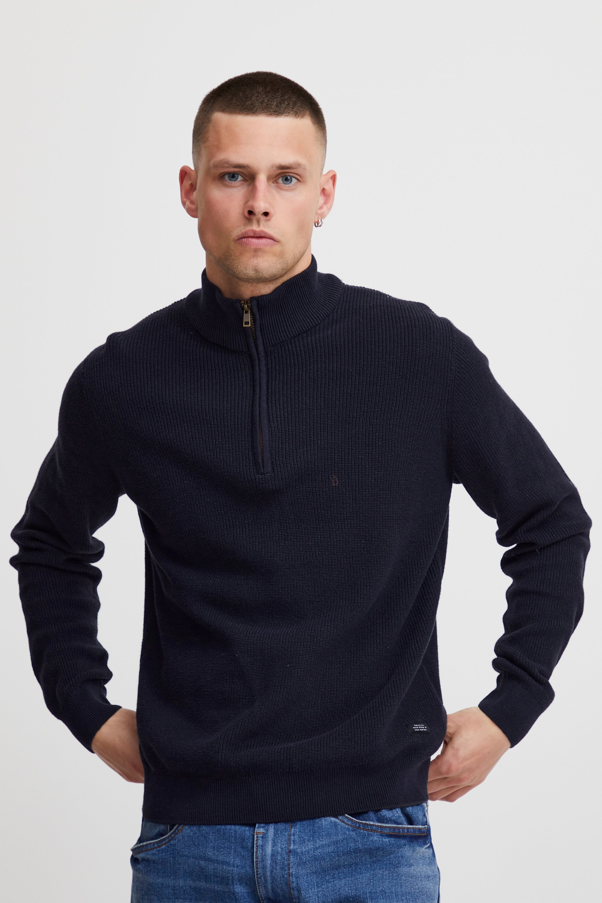 Other,Blend, Blend Black Codford Half Zip Pullover, Black, Extra Large-46-TagXXL