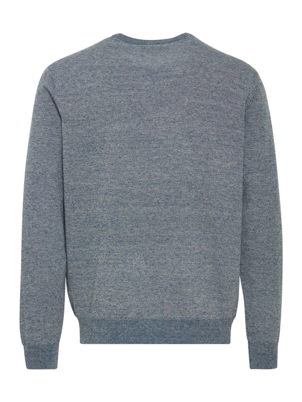 Blend Navy Knit Relaxed Crewneck Sweater