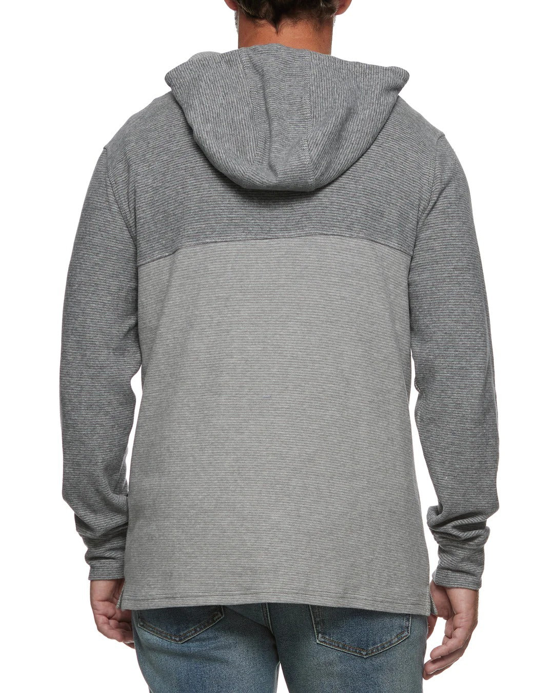 Wholesale,Flag & Anthem, Flag & Anthem Grey Colorblock Henley Hoodie, Grey, Extra Extra Large-50-TagXL