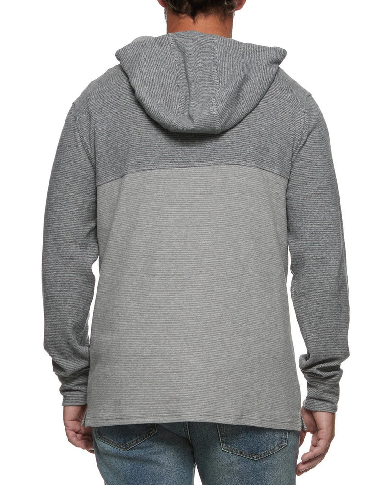 Flag and Anthem Grey Colorblock Hooded Henley